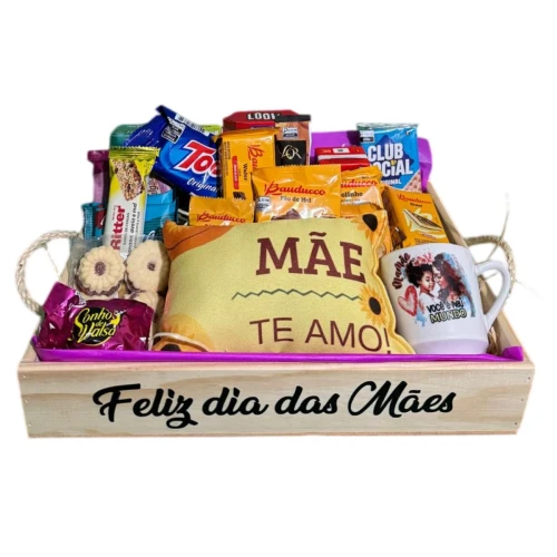 Cesta Mãe Inesquecível com Caneca e Almofada