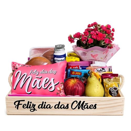 Cesta de Café- da Manhã do Dia  das Mães Luxo