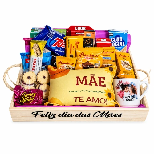 Cesta Mãe Inesquecível com Caneca e Almofada